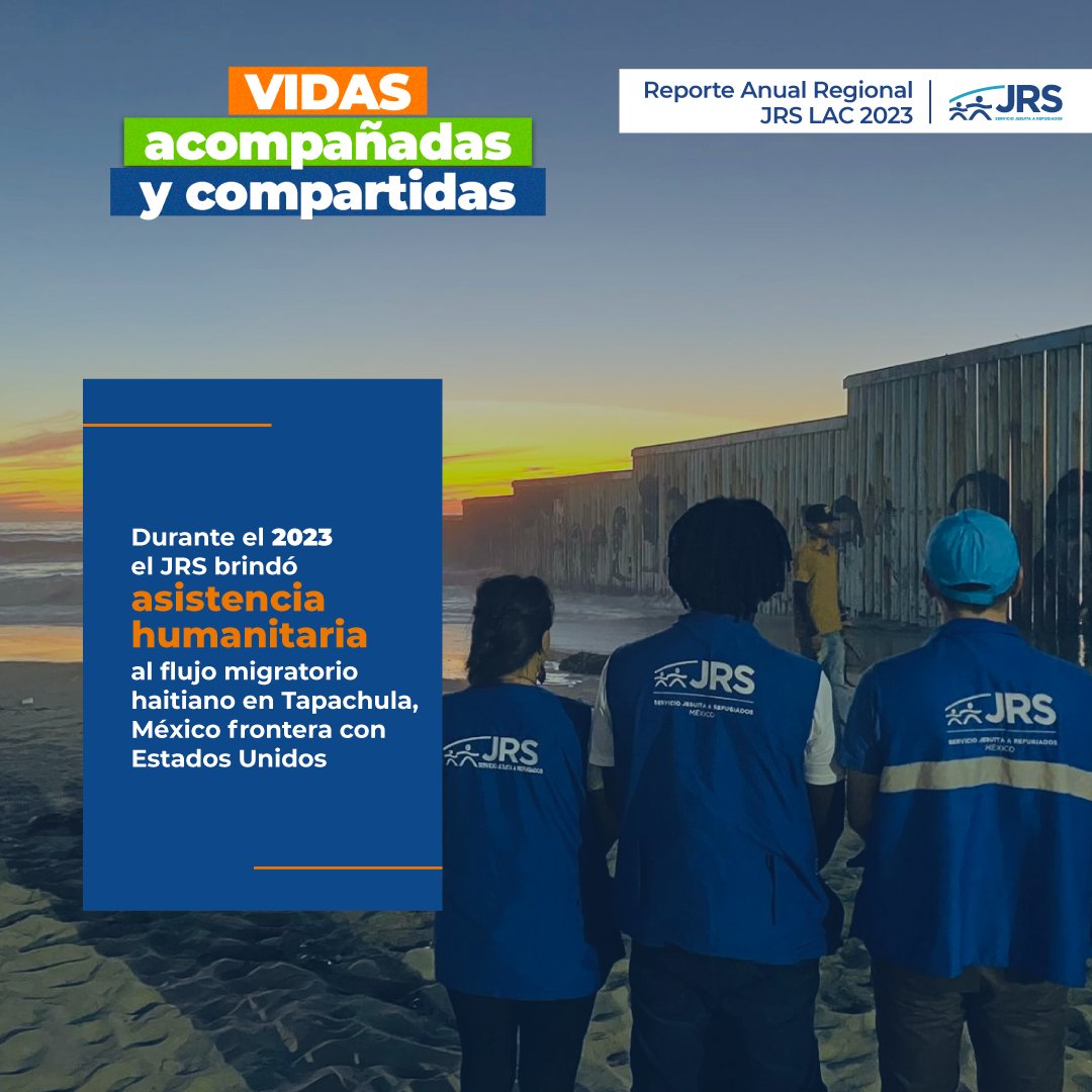 JRSLAC's tweet photo. #ReporteAnual 📄 | 👣 ¿Sabías que durante el 2023 #JRS y #SJM/R acompañó a personas refugiadas, migrantes y desplazadas forzadas en 🇵🇪🇧🇷 🇪🇨 🇨🇴 🇻🇪 🇲🇽?
👉🏾Conoce más: https://t.co/coRBw4PHYw https://t.co/pSXG5WLktH