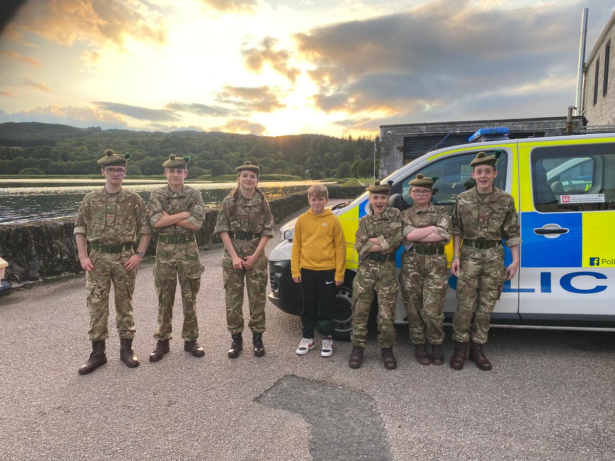 Our local Army Cadets visited the Lochgilphead station last night. They had a tour of the office including the court room, cells and police vehicles. #CommunityEngagement