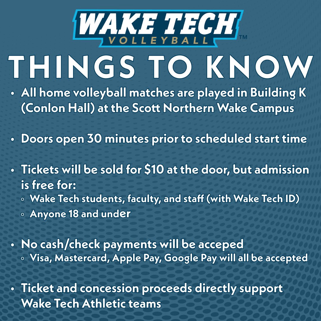 waketechvb's tweet photo. We are just one day away from our home opener, here is some information on new ticketing policies for the 2024 season. #WakeTech https://t.co/fZjfSxuvBb