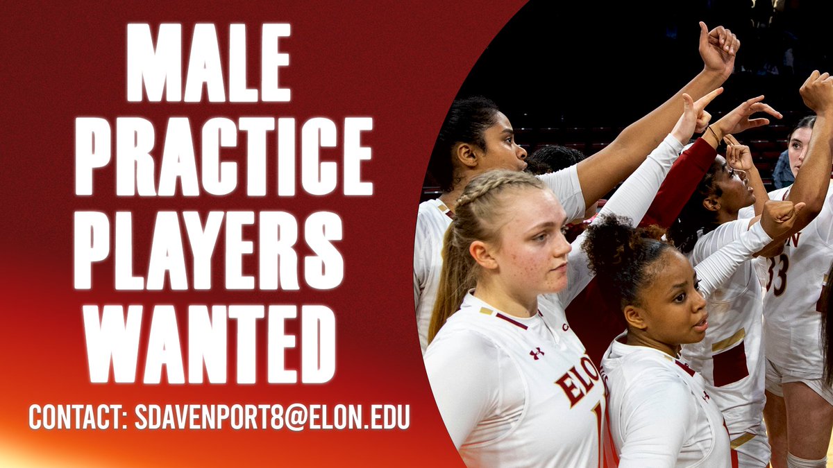 Elon Women's Basketball (@elonwbasketball) on Twitter photo 🚨MALE PRACTICE PLAYERS WANTED🚨
Looking for male practice players for the 2024-25 season!
If interested, contact Shelbie Davenport
📧: sdavenport8@elon.edu
#TogetherWeRise #Higher #PhoenixRising 🚨MALE PRACTICE PLAYERS WANTED🚨
Looking for male practice players for the 2024-25 season!
If interested, contact Shelbie Davenport
📧: sdavenport8@elon.edu
#TogetherWeRise #Higher #PhoenixRising