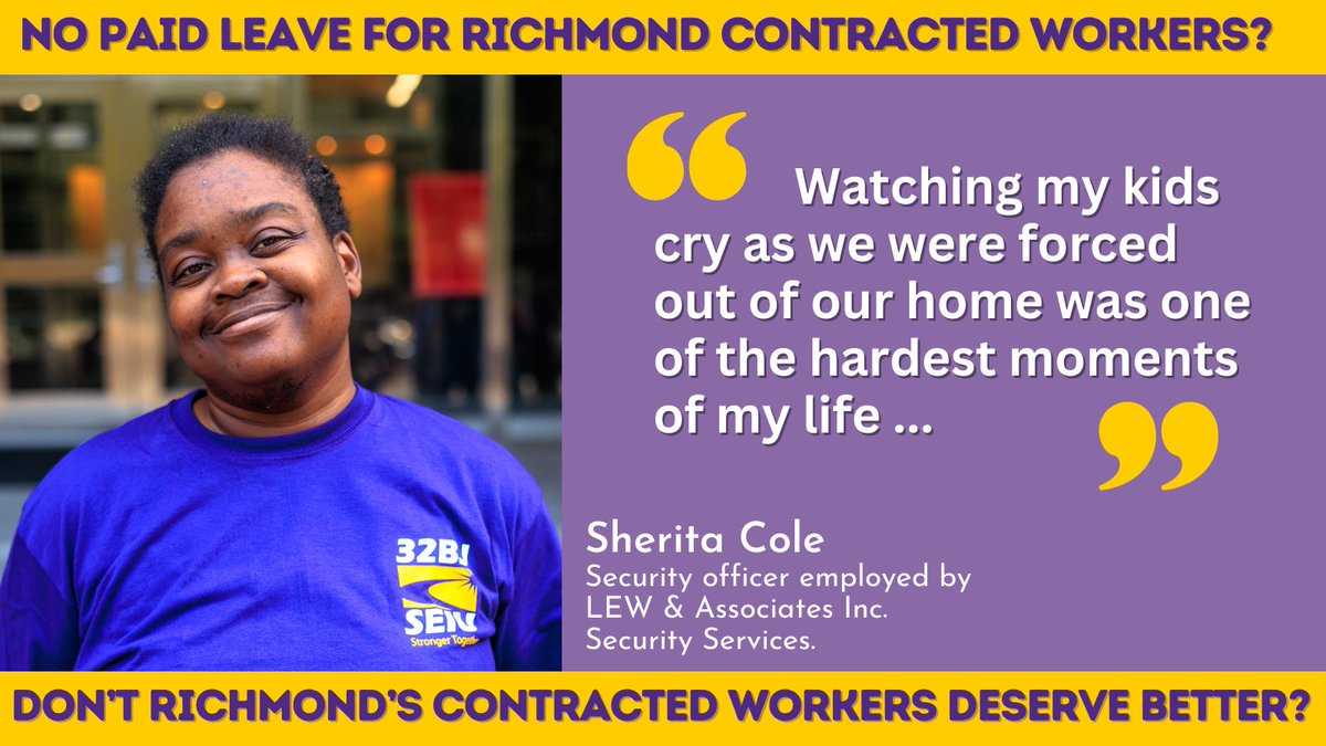 No one should have to choose between coming to work sick or missing pay that sets them even further into debt. Richmond, VA, contracted workers are joining together to make a change!