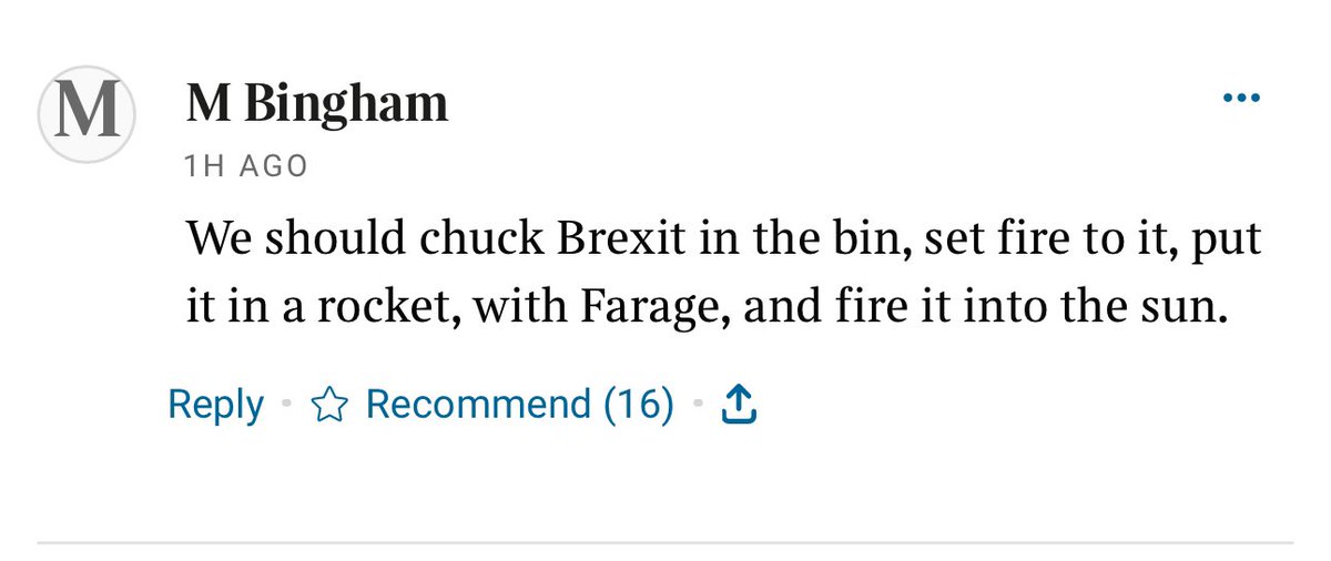 Liz Webster (@lizwebstersbf) on Twitter photo A really splendidly good suggestion of how to deal with Brexit in the Times comments today 😹 A really splendidly good suggestion of how to deal with Brexit in the Times comments today 😹