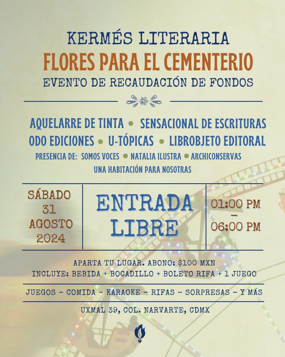Este fin de semana tendremos un evento que no se pueden perder. Vengan a pasar un buen rato, mientras echan un taquito y encuentran libros. Habrá sorpresas varias. 👀