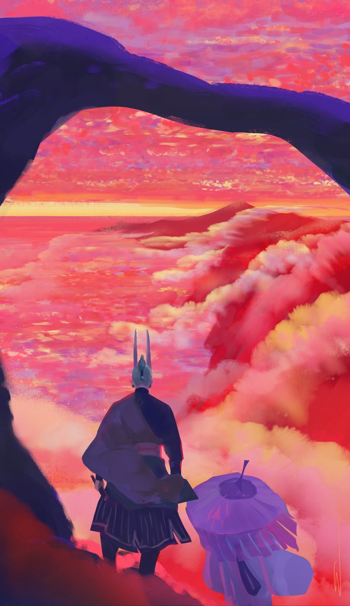 Horai the Intangible, 
Born of a dream.

Heady mirage 
Roseate clouds pool the valleys
A Maiden and her Wing 
Tread lightly

Sharp, soft, boundless. 
The World Between
Born of a dream-- 
Vision of splendour everlasting.