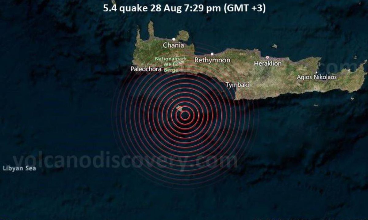 RAMSESderDritte's tweet photo. SCHWERES #BEBEN BEI #KRETA, #GRIECHENLAND 

(SEN) Auch in der Ägäis geht es unruhig zu, - vor knapp 1,5 Stunden bebte es vor Kreta aus einer Tiefe von 13,6 km, mit M5.2 sehr nahe an einer tektonische Störung im Grenzbereich der Ägäis zum Lybischen Meer. Ein signifikantes Beben https://t.co/81FTdmPcAz