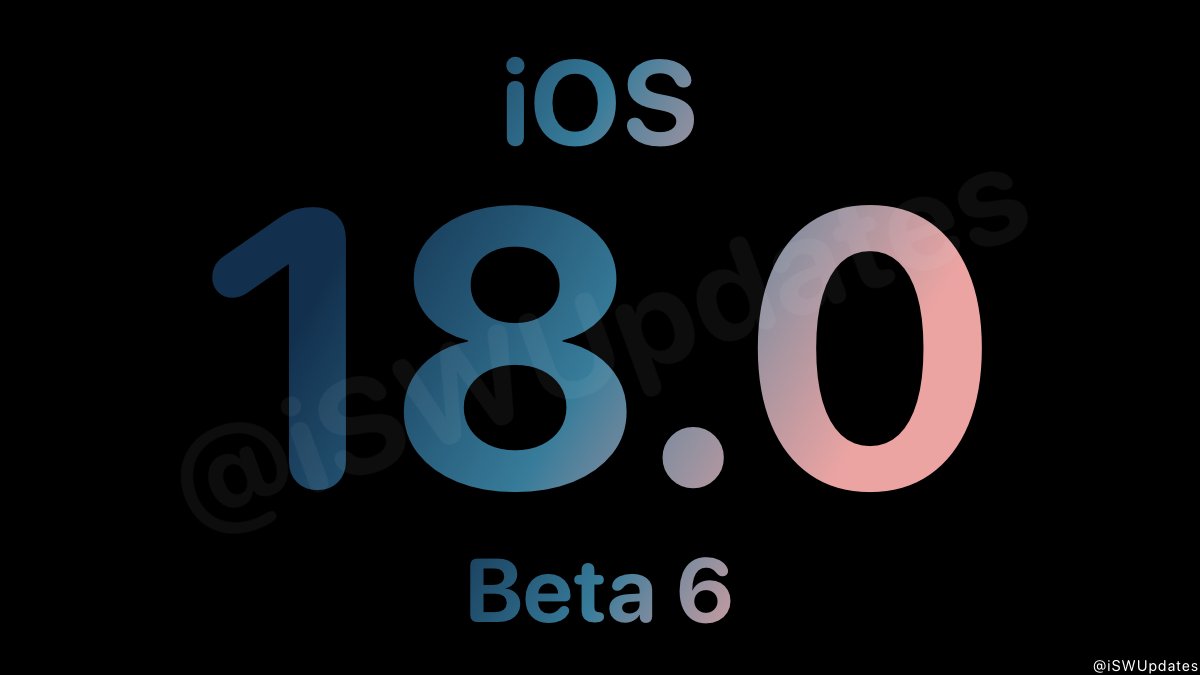 iSWUpdates's tweet photo. iOS 18.0 Public Beta 6 (22A5350a) has been released. #iOS18 #iOS18Beta6 https://t.co/fyuytnG8Af