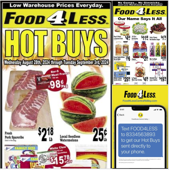 Food4LessCV's tweet image. HOT BUYS on Fresh Pork Spareribs! 
food4lesscentralvalley.com/hot-buys/
Get these Hot Buys and more directly to your phone by texting FOOD4LESS to 833-456-3893