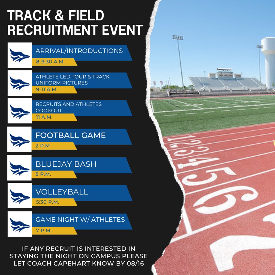 October 19th we are excited to be hosting 2025 recruits on campus during homecoming! For more information drop your email!!!