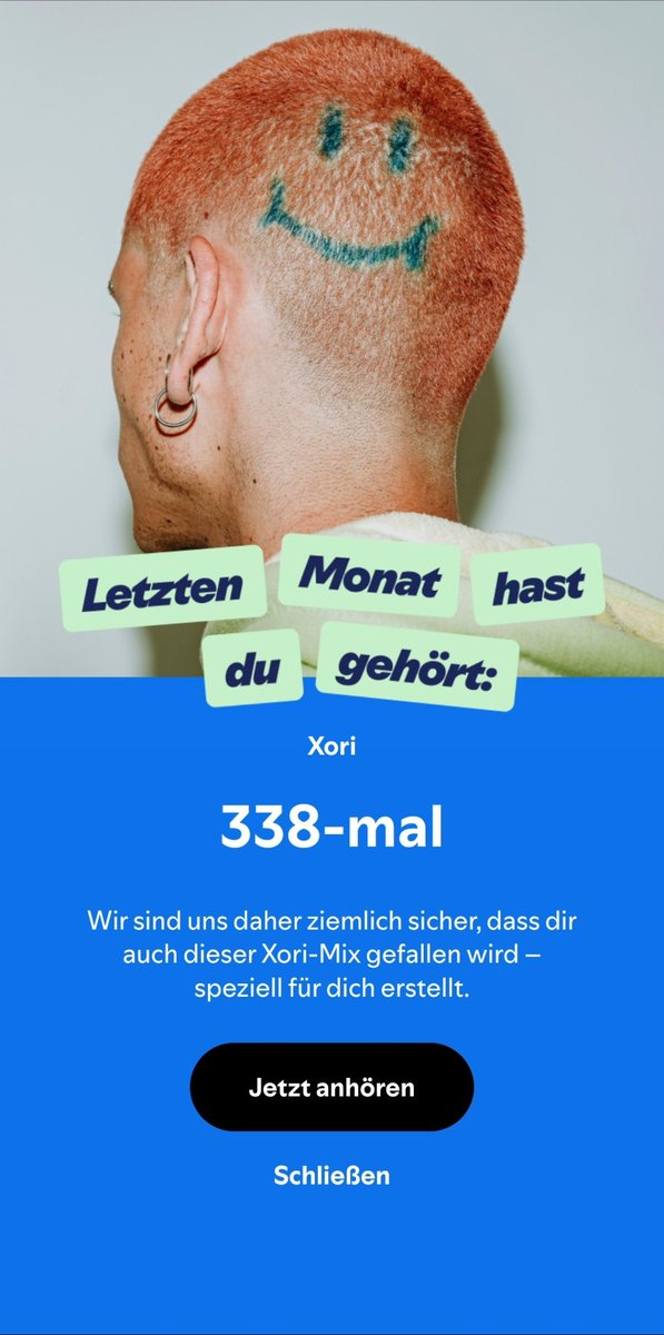 KTchernyi's tweet photo. @XoriOfficial  I love your music

(Translation: last month you listened to xori 338 times) https://t.co/R6lKA4tNS9