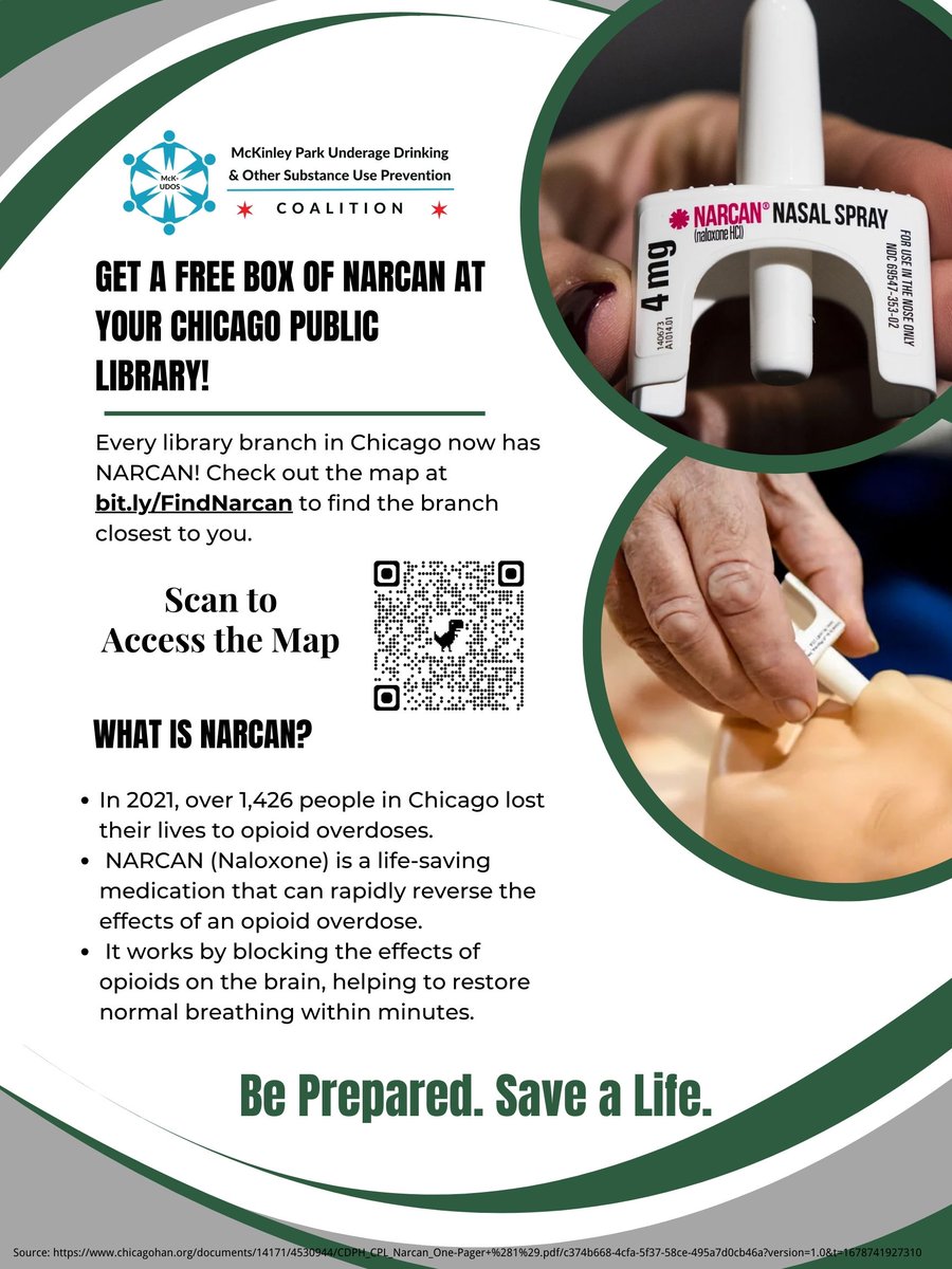 McKUDOS_chi's tweet photo. August 31st is #OverdoseAwarenessDay. Learn about Narcan, opioid addiction, and access resources with our QR code. Together, we can save lives. #OpioidCrisis #Narcan #MentalHealthMatters https://t.co/sCeB5W8pSR