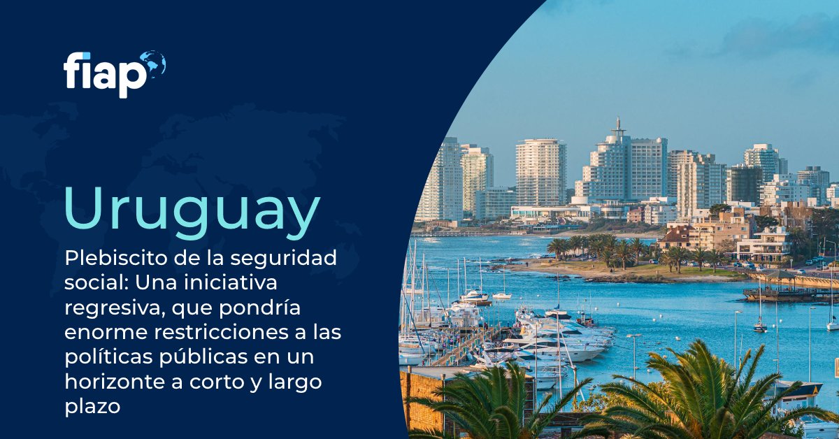 👉 #Uruguay: Plebiscito de la seguridad social: Una iniciativa regresiva, que pondría enorme restricciones a las políticas públicas en un horizonte a corto y largo plazo

▶️ fiapinternacional.org/uruguay-plebis…