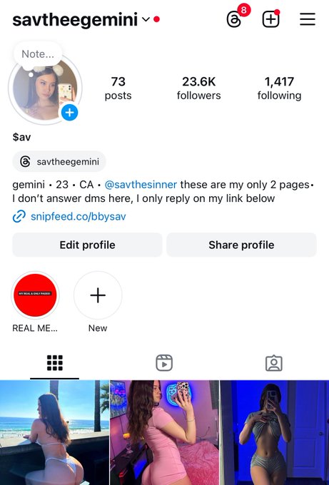 follow my main IG @ savtheegemini ?I just posted a new picture! go like and comment on it for a follow