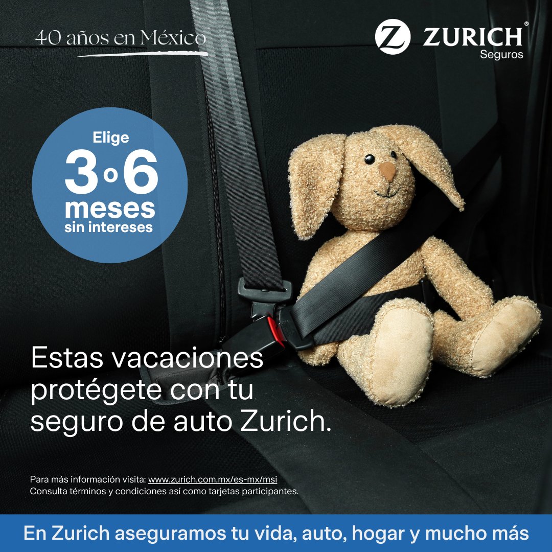 No dejes que un accidente arruine tus sueños. Asegúrate hoy mismo con Zurich. 🚙💙 #ZurichMéxico40Años