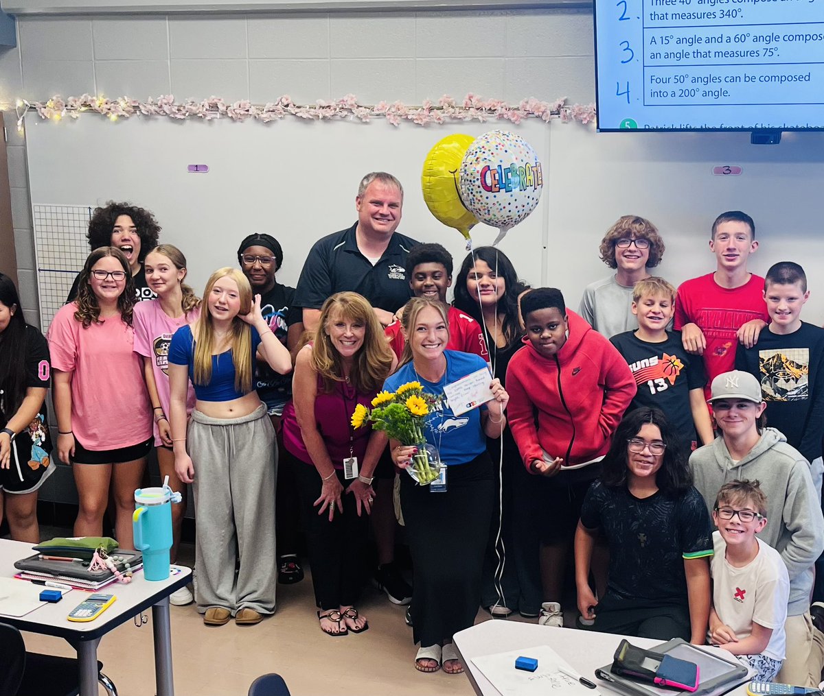 Indian Woods Middle School (@iwmswolves) on Twitter photo These math students and teachers had fun celebrating the IWMS Horizon award nominee Mrs Billups today! 🎉 <a href="/LCteach_learn/">Lindsey Constance</a> <a href="/Bclaypool63/">Brandon Claypool</a> <a href="/thesmsdhr/">SMSD Human Resources Team</a> <a href="/dreiling_grant/">Grant Dreiling</a> These math students and teachers had fun celebrating the IWMS Horizon award nominee Mrs Billups today! 🎉 <a href="/LCteach_learn/">Lindsey Constance</a> <a href="/Bclaypool63/">Brandon Claypool</a> <a href="/thesmsdhr/">SMSD Human Resources Team</a> <a href="/dreiling_grant/">Grant Dreiling</a>