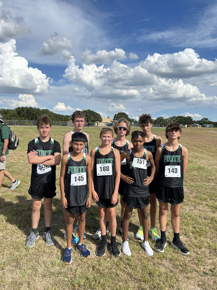 8th grade boys about to kick off the XC season.
