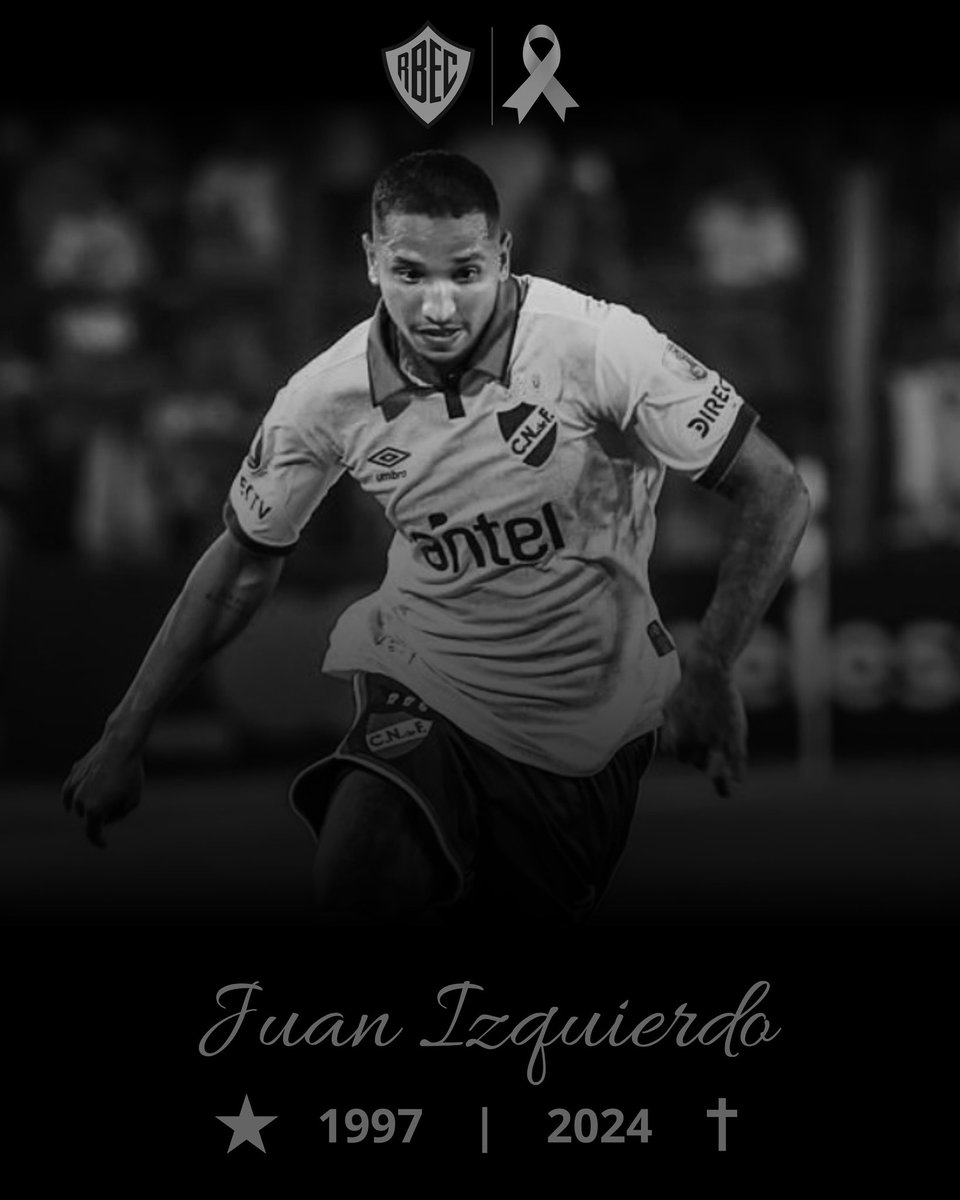 O Rio Branco Esporte Clube lamenta, com pesar, o falecimento do atleta Juan Izquierdo, jogador do Club Nacional de Football-URU, nesta terça-feira (27). 

O clube se solidariza com a família e amigos neste momento de luto.

Descanse em paz, Juan Izquierdo.

#RBEC #TIGRE1913🐯🐅
