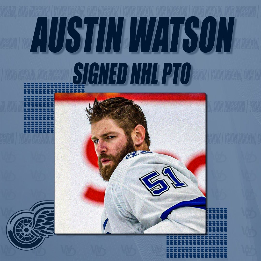 WD_sportsagency's tweet photo. ๐: Austin Watson has accepted a Professional Tryout Offer with the @DetroitRedWings for training camp ahead of the 2024-2025 @NHL season.
#WDSE #NHL #RedWings #AustinWatson https://t.co/rARB6w3FnH