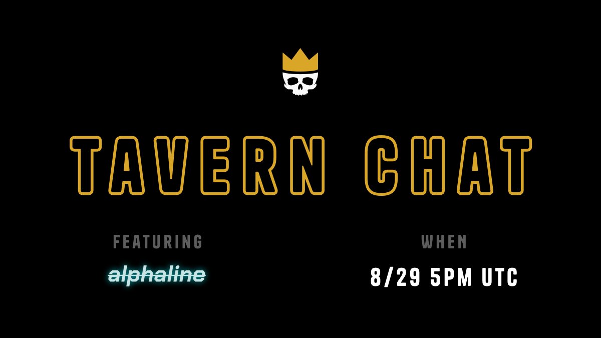We are looking forward to hosting <a href="/alphaline_trade/">alphaline 🛰️</a> in the Commonwealth for a Tavern Chat tomorrow.

💀👑