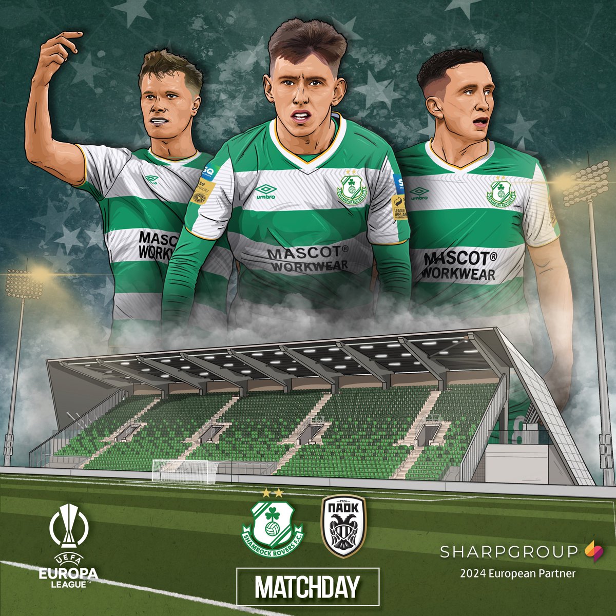 🟢 𝐌𝐀𝐓𝐂𝐇𝐃𝐀𝐘 ⚪️

🆚 PAOK
📍 Tallaght Stadium
⌚️ 8pm

#RoversInEurope