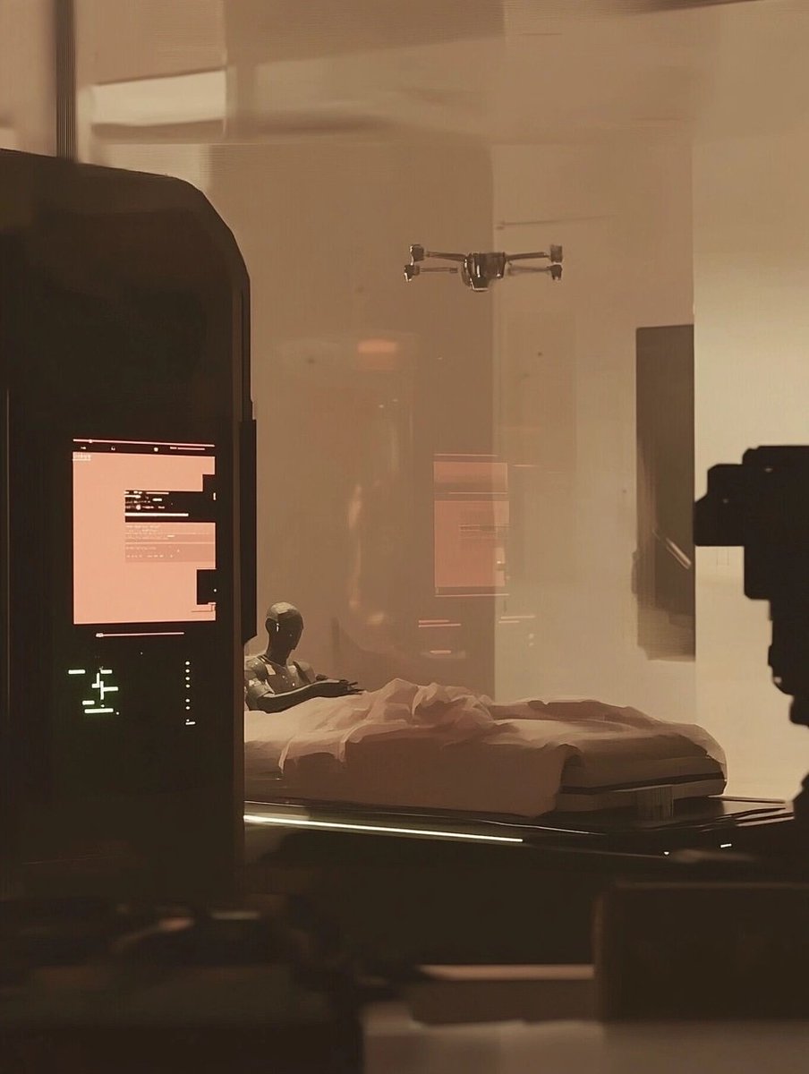 morphrAI's tweet image. Prompts made with @morphrAI
Images  @midjourney
#Srefs : --sref 1354685893

Prompt below 🛏️

anime-inspired 3d render style, cybernetic solitude, high-tech bedroom pod with occupant bathed in holographic light, surrounded by floating screens and robotic arms, neon signs…