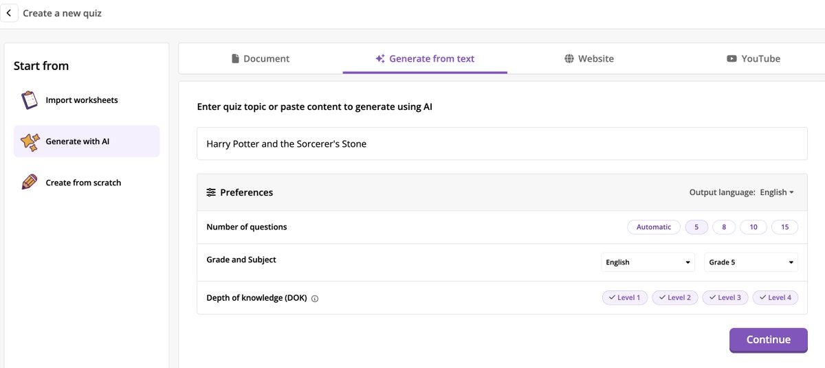 Want to create higher level DOK questions for your students using AI? Now you can! Quizizz is more than quizzes! <a href="/quizizz/">Quizizz (now Wayground)</a> @alanacolabella #youcanwithquizizz