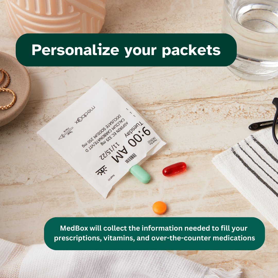 MedBoxPharmacy's tweet photo. Your health is our priority, and your time is precious. 

With #MedBox, we take care of your medication so you can focus on what matters most.

Swipe to see how it all works! 🕰️💊
#MedBox #AmeriPharma https://t.co/RiIpnCBoan
