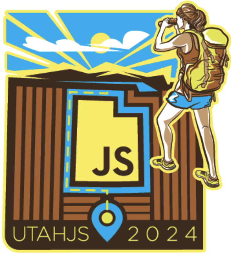 We hope you join us at UtahJS Conf 2024 on September 13, 2024! Tickets at ti.to/utahjs/2024

Here is one of the sticker designs you'll see there: