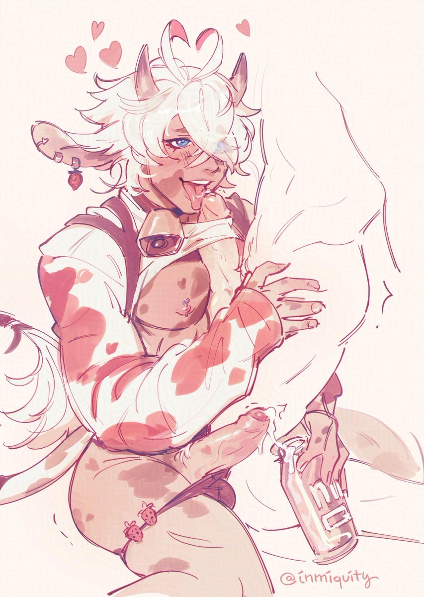 [nsfw] strawberry milk fresh from the source 🩷