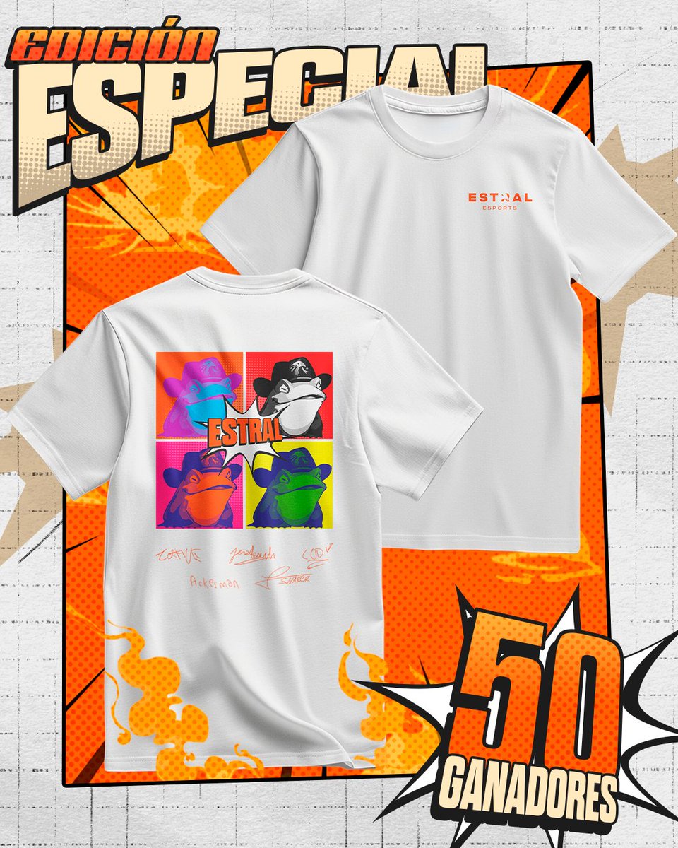 !Participo 🐸🎩

Si compraste tú, emote ESTuki, puedes participar, en el sorteo de 50 Tuki-shirts edición especial 🦅.

50 ganadores, no importa de que parte de Latam seas, para participar solo tienes que:
🔸Me gusta y RT 🧡 y🔄 
🔸 Seguir a Estral y llenar el siguiente