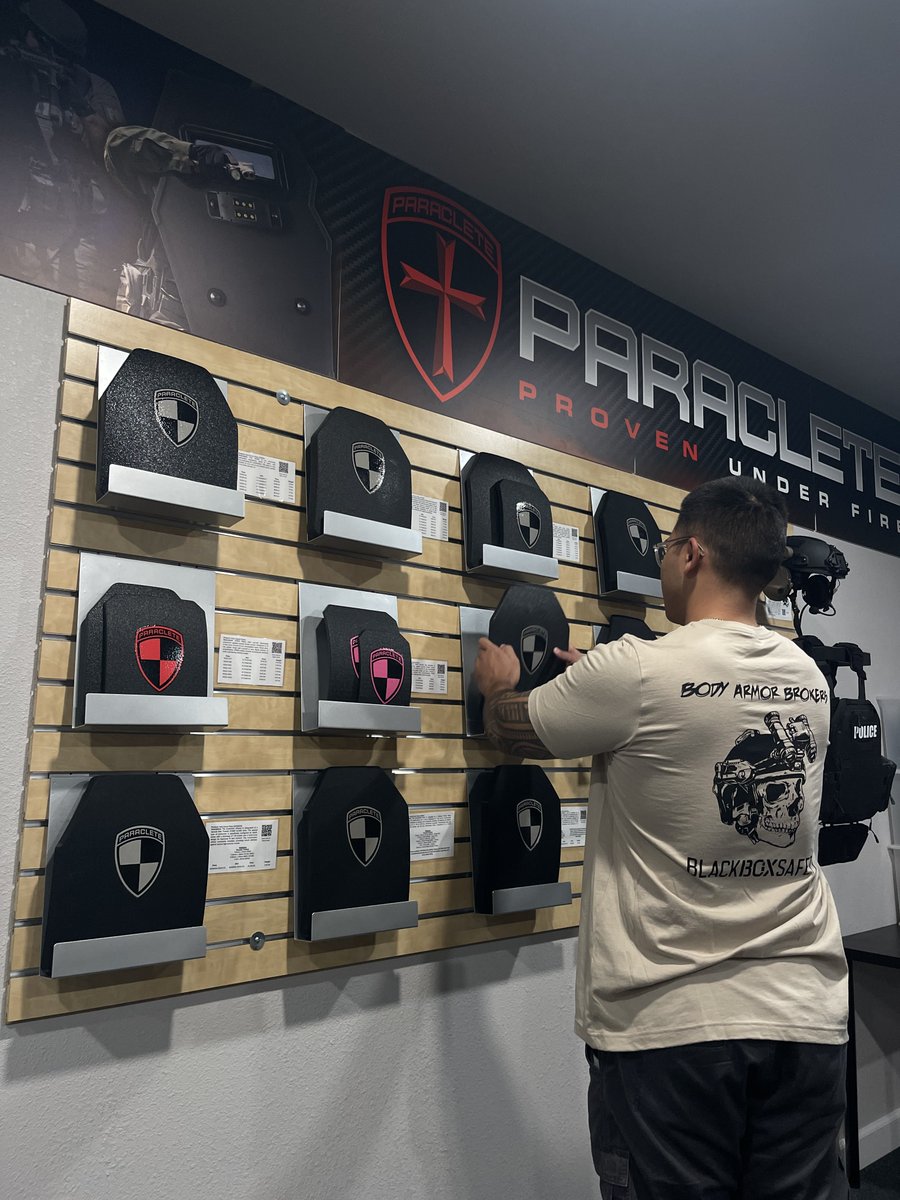 Prepped and ready for anything as we continue to build our new retail store opening this Fall! Check out all our available PARACLETE Hard Armor Plates in our upcoming Cop Shop along with other exclusive items sold only to law enforcement, military, and first responders. 👮‍♂️