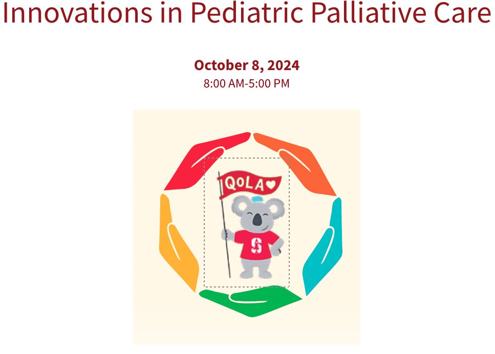 Join us on October 8th for our first annual "Innovations in Pediatric Palliative Care" symposium! Click to learn more about this hybrid conference, and to register! 

#PalliativeCare🫂 #StanfordMed🎄#StanfordQoLA🐨

web.cvent.com/event/7c21af48…
