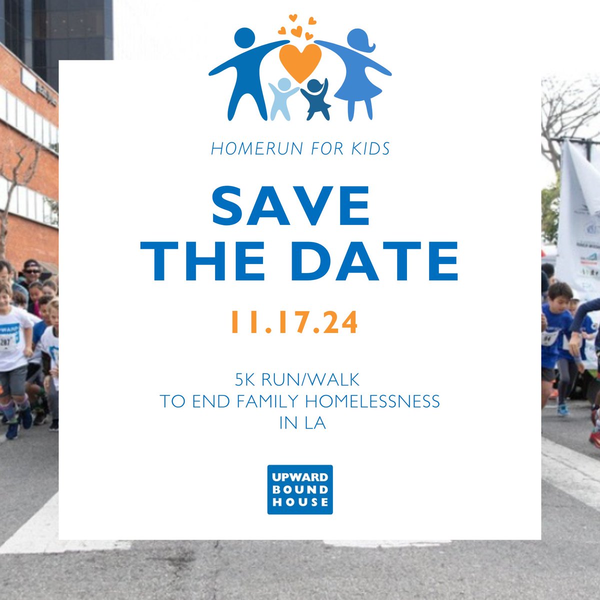 UpwardBoundLA's tweet photo. We’re so excited to share that our 12th annual Home Run for Kids 5K run/walk is coming to you on Sunday, November 17th! 🏃💙🏠

Sign up here to secure your spot! https://t.co/Jek9d2SGmZ

All proceeds go to Upward Bound House’s mission to end family homelessness in LA. https://t.co/h7b2dYTDsm
