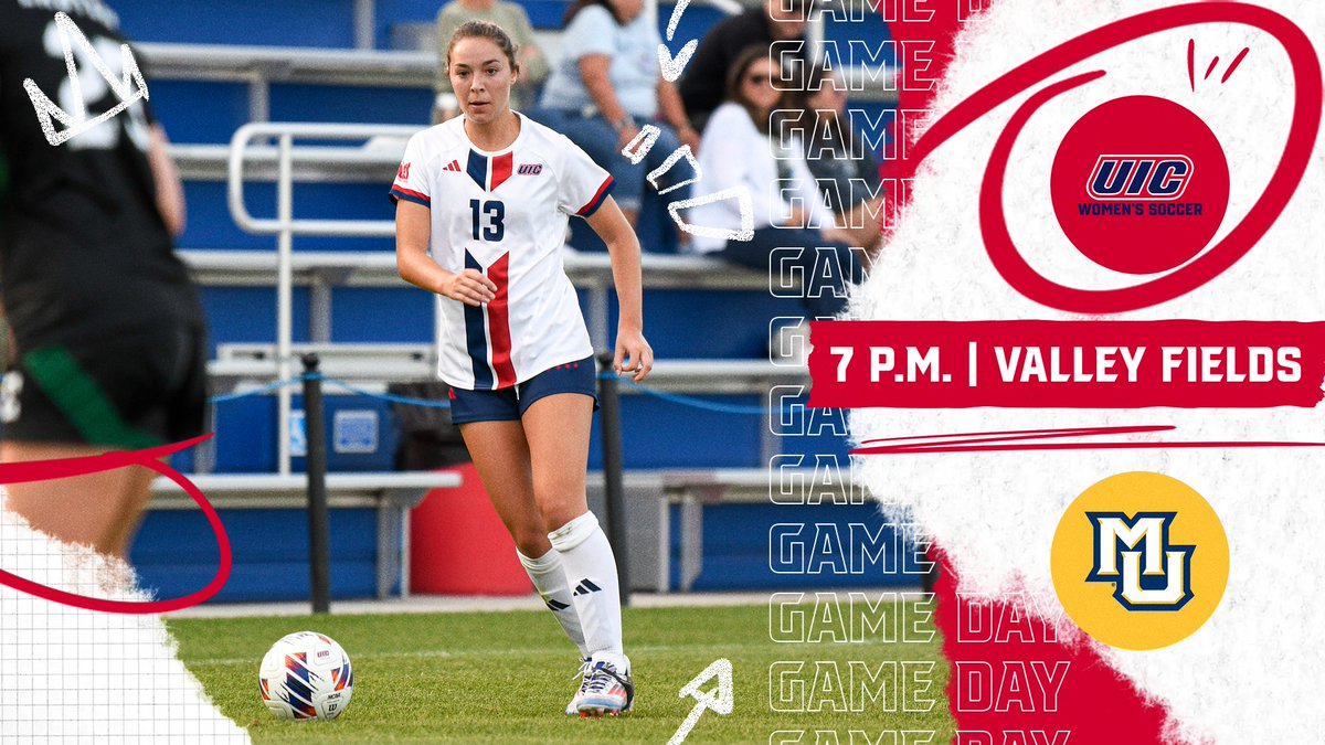 UIC Women's Soccer (@uic_wsoc) on Twitter photo 𝐆𝐀𝐌𝐄 𝐃𝐀𝐘 🔥
🆚 Marquette (<a href="/MarquetteWSOC/">MARQUETTE Soccer</a>)
📍 Milwaukee, Wis.
🏟 Valley Fields
⏰ 7 p.m. CT
📺 uicflam.es/3cw
📊 uicflam.es/sem
ℹ️ UICFlames.com
#ChicagosCollegeTeam | #FireUpFlames 𝐆𝐀𝐌𝐄 𝐃𝐀𝐘 🔥
🆚 Marquette (<a href="/MarquetteWSOC/">MARQUETTE Soccer</a>)
📍 Milwaukee, Wis.
🏟 Valley Fields
⏰ 7 p.m. CT
📺 uicflam.es/3cw
📊 uicflam.es/sem
ℹ️ UICFlames.com
#ChicagosCollegeTeam | #FireUpFlames