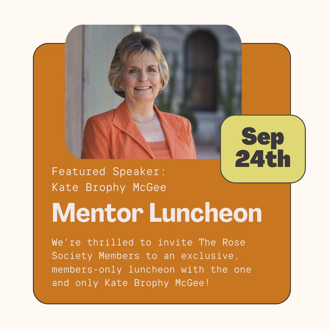 Members - check your email! We are so excited to host a member-exclusive luncheon with Kate Brophy McGee! Event details and registration is in your inboxes 💌

Don’t want to miss out? Become a member today! Visit the link in our bio to join and learn more 🌹