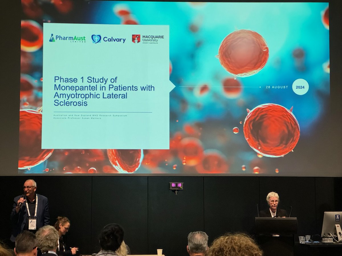 Excited to see Dr. Susan Mathers present the promising Phase 1 results of monepantel in ALS patients at the MND Research Symposium in Melbourne. A crucial step forward in improving lives worldwide! 🌍🔬 #ALS #MND #Research #Pharmaust