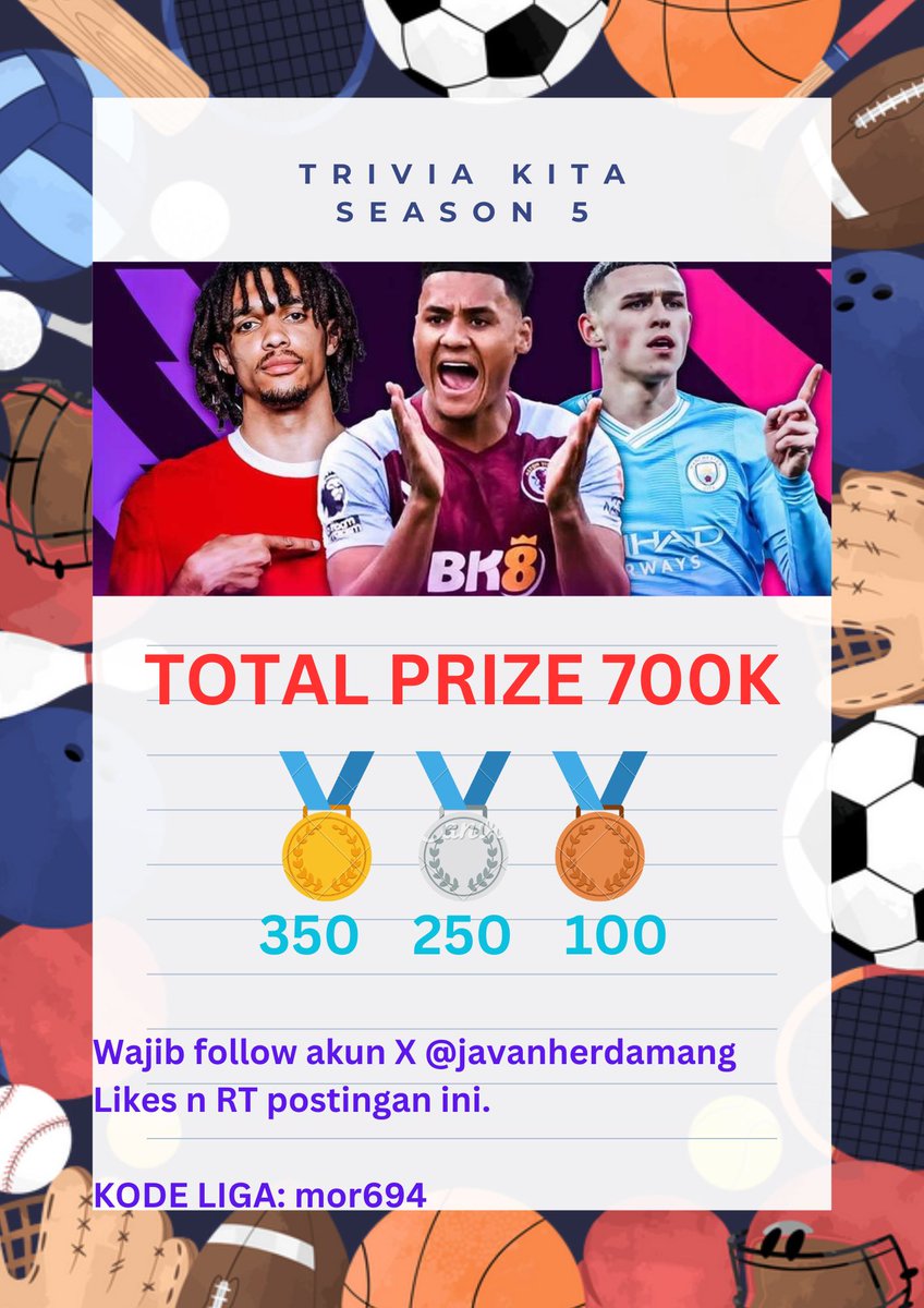 Trivia Kita masih buka sampe GW4! tunggu apa lg?
Join RT Likes dan follow gass