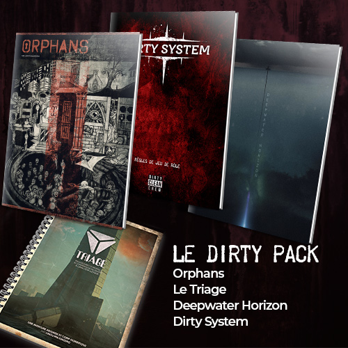 LazarBaruk's tweet image. Les précommandes pour @Octogones  des ouvrages du Dirty Clean Crew s'étendent, se poursuivent et se complètent. Dirty System, Deepwater Horizon, Le Triage, et bien sûr Orphans, puis bientôt Biome.

La boutique est ouverte - label-dcc.games/shop/

#JDR 
Linou MajorZéro