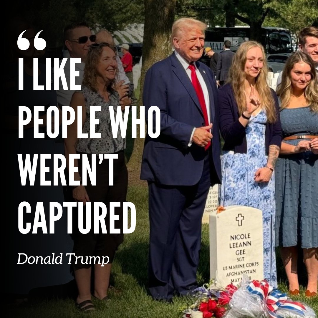acnewsitics's tweet photo. This is how Trump really feels about war heroes. Remember when he said this about John McCain? https://t.co/gxNUQ8u0lX