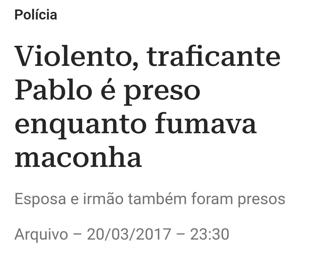 prmalaoficial's tweet photo. OLHA O QUE EU ACHEI!!! 
Acho que não tem problema eu acusar qualquer Pablo com essa matéria. Qualquer problema, eu falo que errei por culpa do homônimo. https://t.co/y8gHxuZ8uY