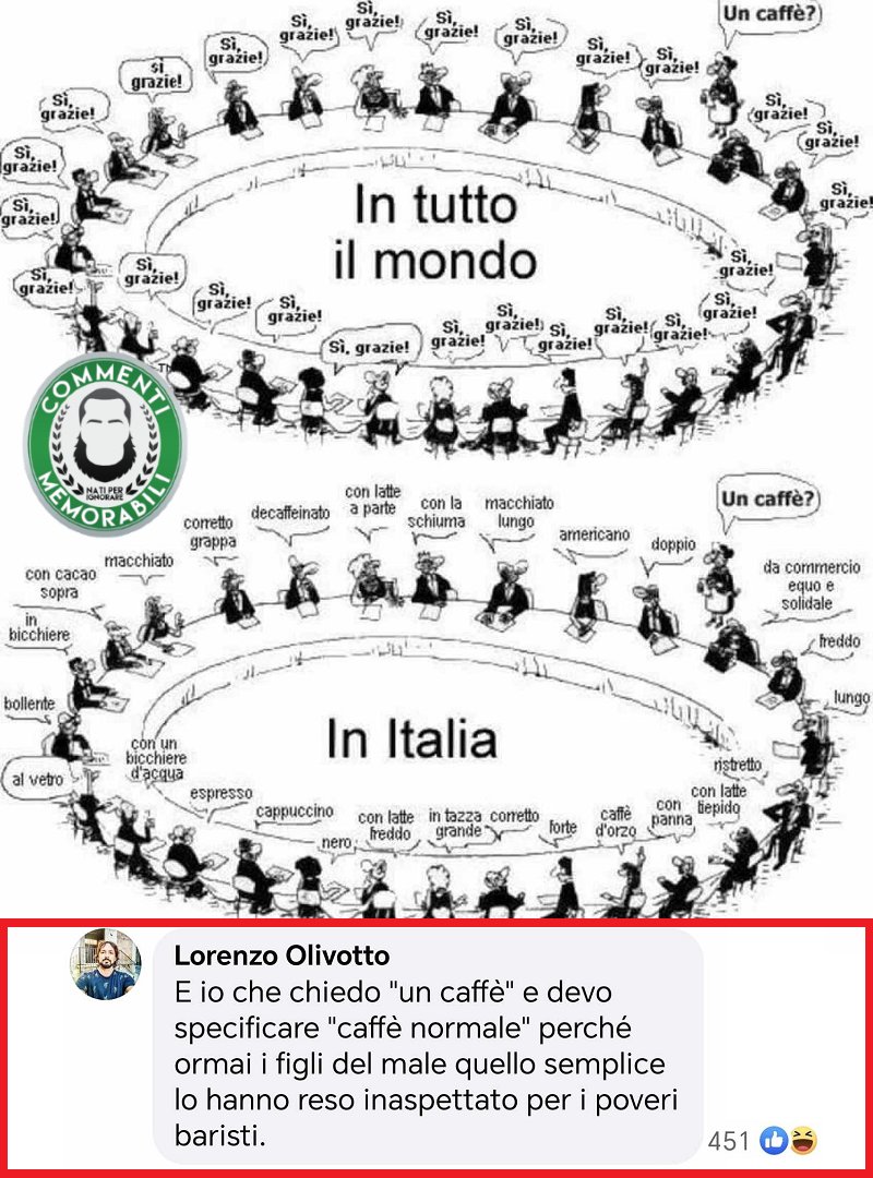 Buongiorno così, con un doveroso minuto di silenzio per i baristi italiani. #caffè #commentimemorabili #ammettetelo