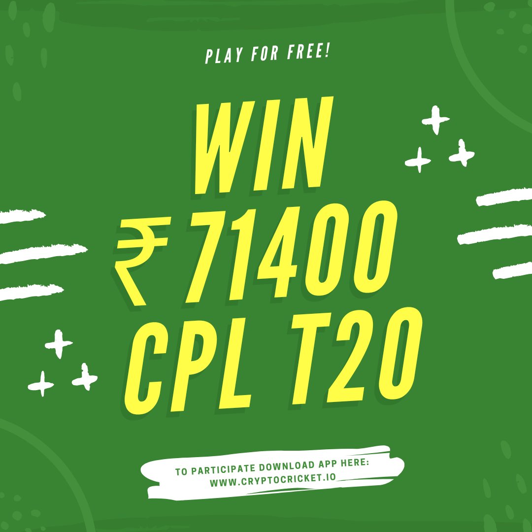cryptocricketio's tweet photo. Experience the power hitting in the CPL T20 starting tomorrow! Join the free contests and stand a chance to win BALL Tokens worth up to ₹71,400. #CPL24 #MassyWCPL24 #Cricket https://t.co/3YL3NAUrnh