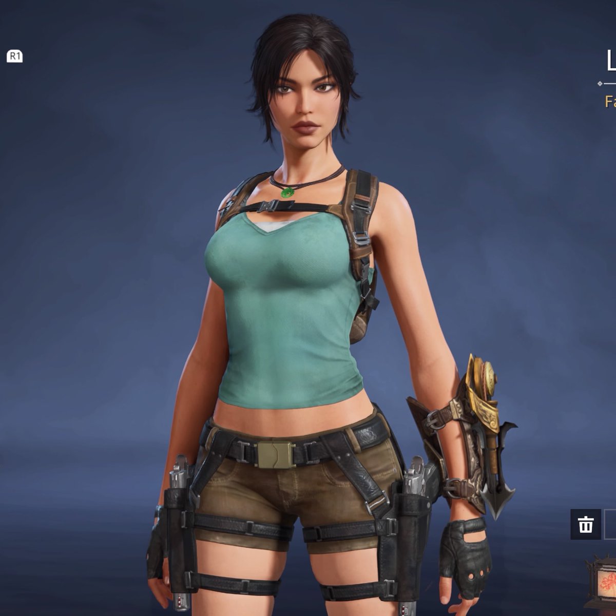 ARiiDulce_'s tweet photo. Here is my model for my Matari in Naraka and might I add, she looks just like Lara Croft 😭😭💖💖 OMG I love herrrr 

#NarakaTombRaider https://t.co/uq8tgO3evL