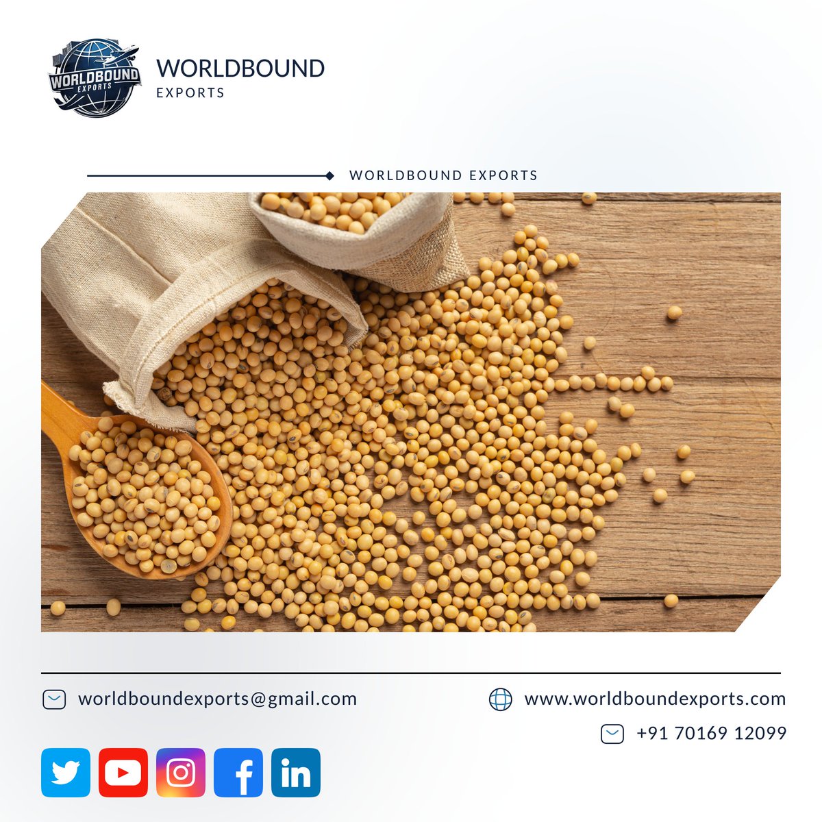 WB_Exports's tweet image. "Nutrient-rich and versatile, our premium soybeans are your key to healthy, sustainable meals! 🌱✨ Exporting quality from our fields to the world. 🌍"
.
.
.
#worldboundexports #soybeanpower #globalexports #healthyliving #soyabeans #export #shipping #tradeworldwide #SupplyChain