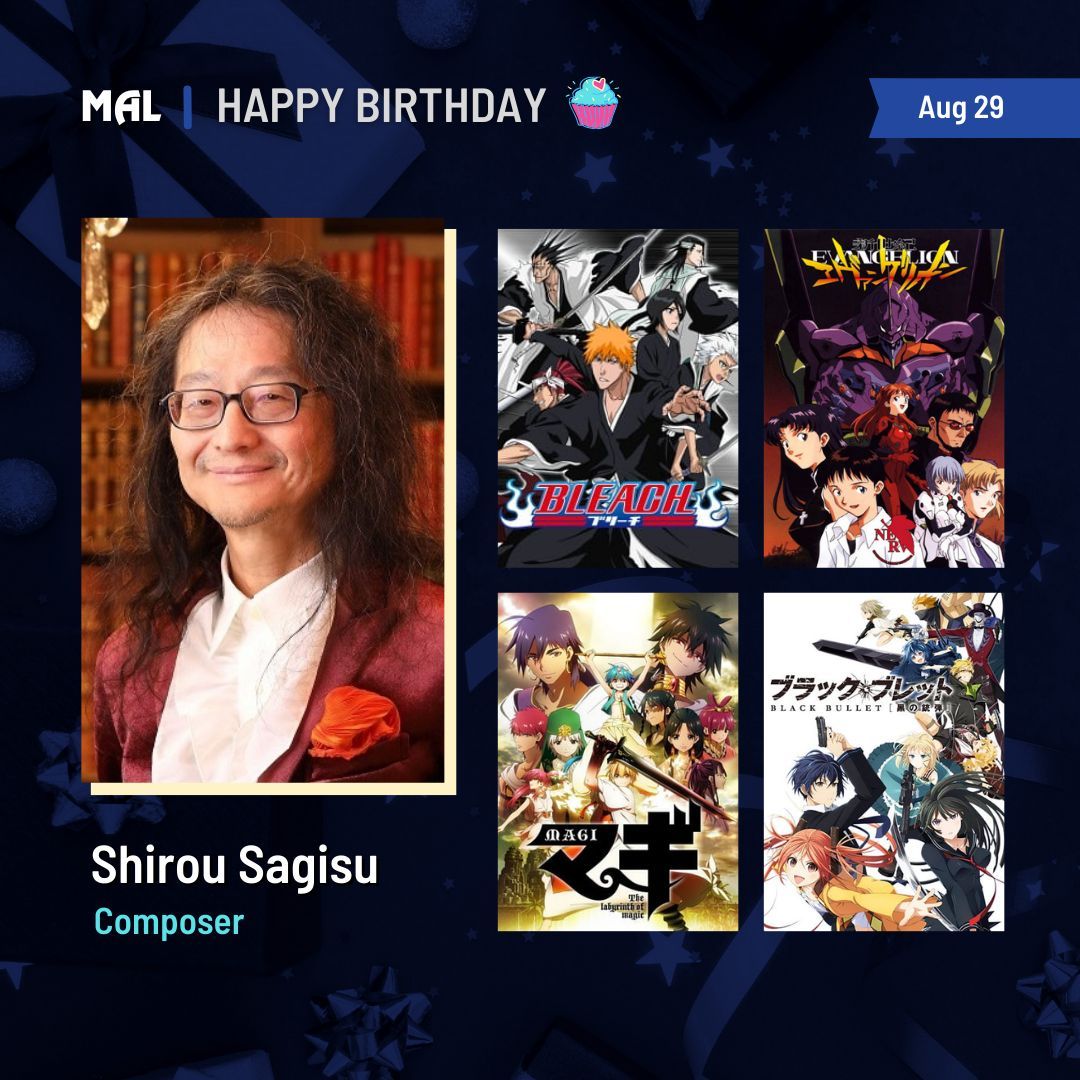 myanimelist's tweet photo. Happy birthday to Shirou Sagisu! 🎂

Full profile: https://t.co/CrAxHbXN7s https://t.co/awRPBWB3Hg