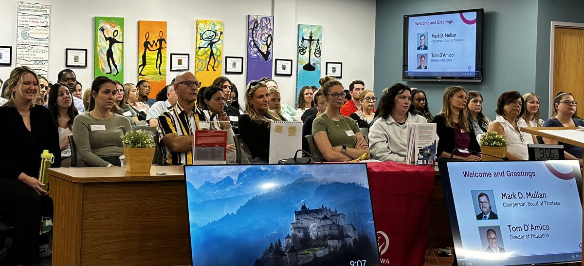 slackt's tweet photo. This morning we had our Fall Board Orientation for our #ocsbNTIP teachers. It was a great morning and it was great to meet all of these excited educators before the first day of school. Over 170 new #ocsb teachers‼️ #ocsbBeCommunity https://t.co/Z6GBtOQRmG
