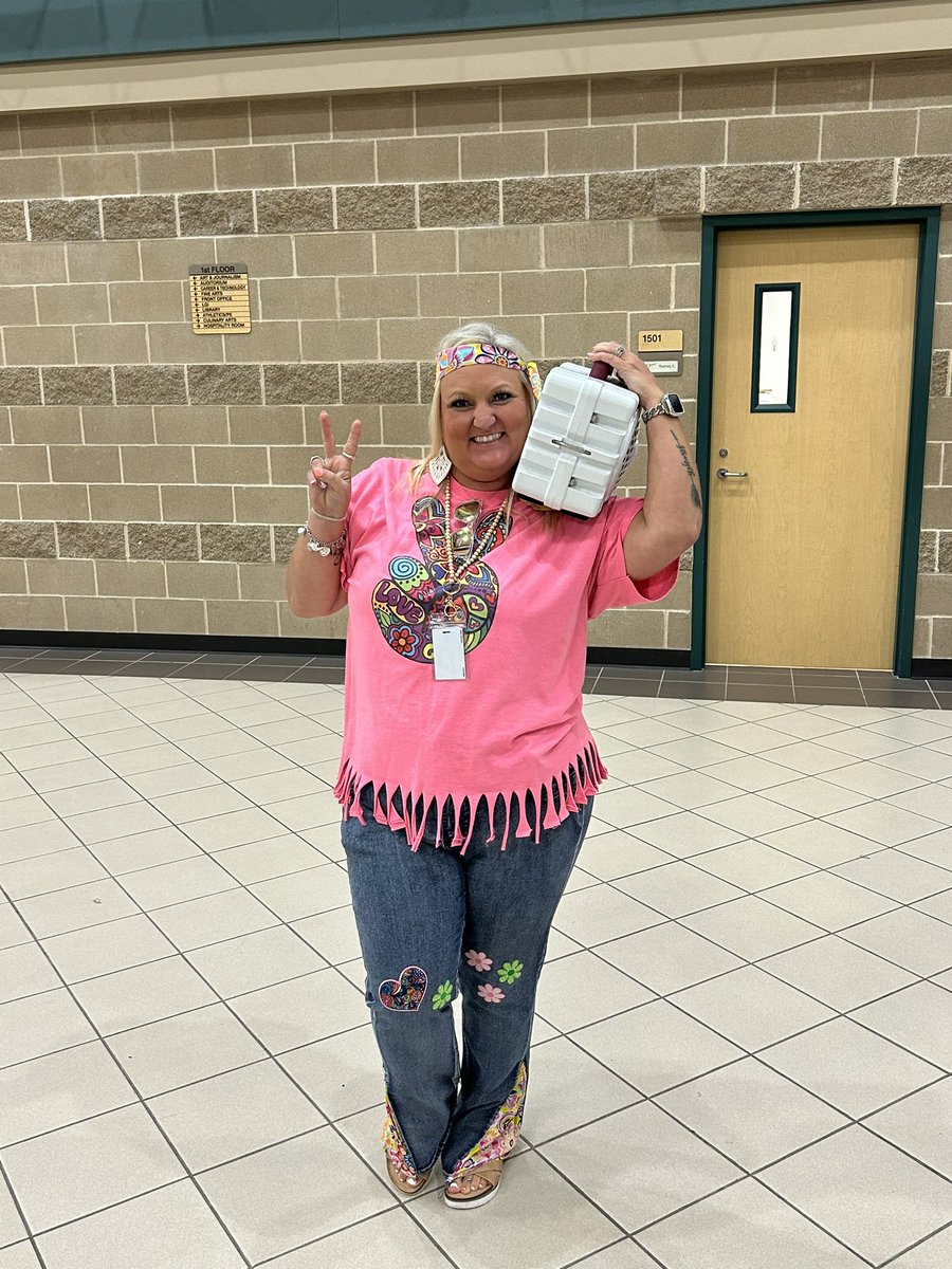 Coach Scopel getting her “groove” on while cheering on the Longhorns. #WeAreGR