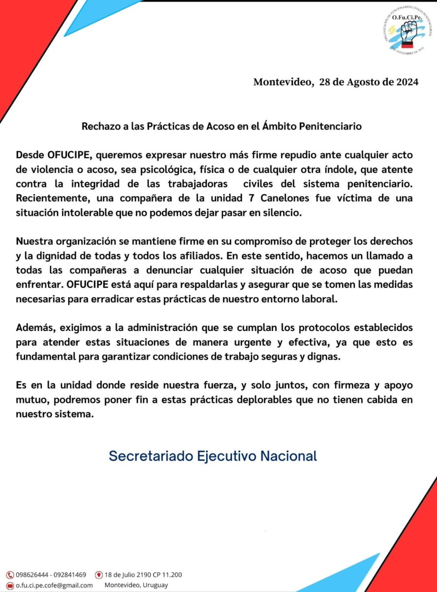 cabezamartini's tweet photo. 🔴 Casos de acoso en el Poder Judicial y también en el sistema penitenciario. Trabajadores y trabajadoras se expresaron. https://t.co/AeyhtzOGh5