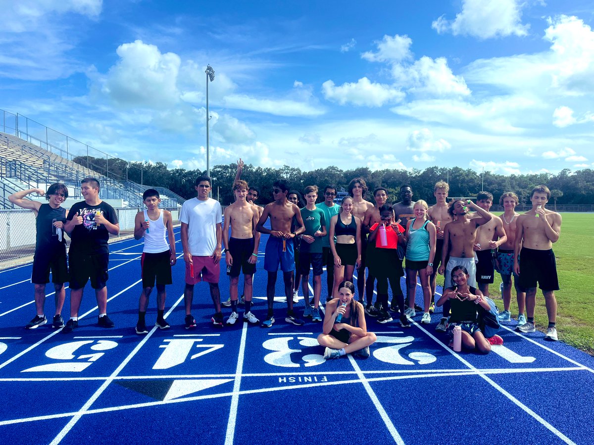 SRHSXC 2024 getting their first speed workout on the new track!!! Thank you!! It’s awesome!! <a href="/SRHS_Sport/">Sebastian River High School Athletics</a> <a href="/SRHS_SHARKS/">Sebastian River HS</a> #wethesharks