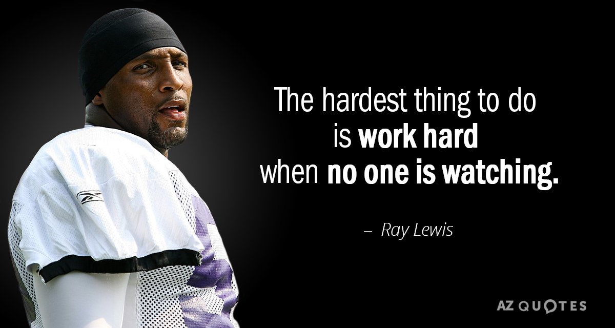 Qb1Smalls's tweet photo. What makes you grind? You have to always be chasing something.

Ray Lewis https://t.co/Eu01KQHWOY