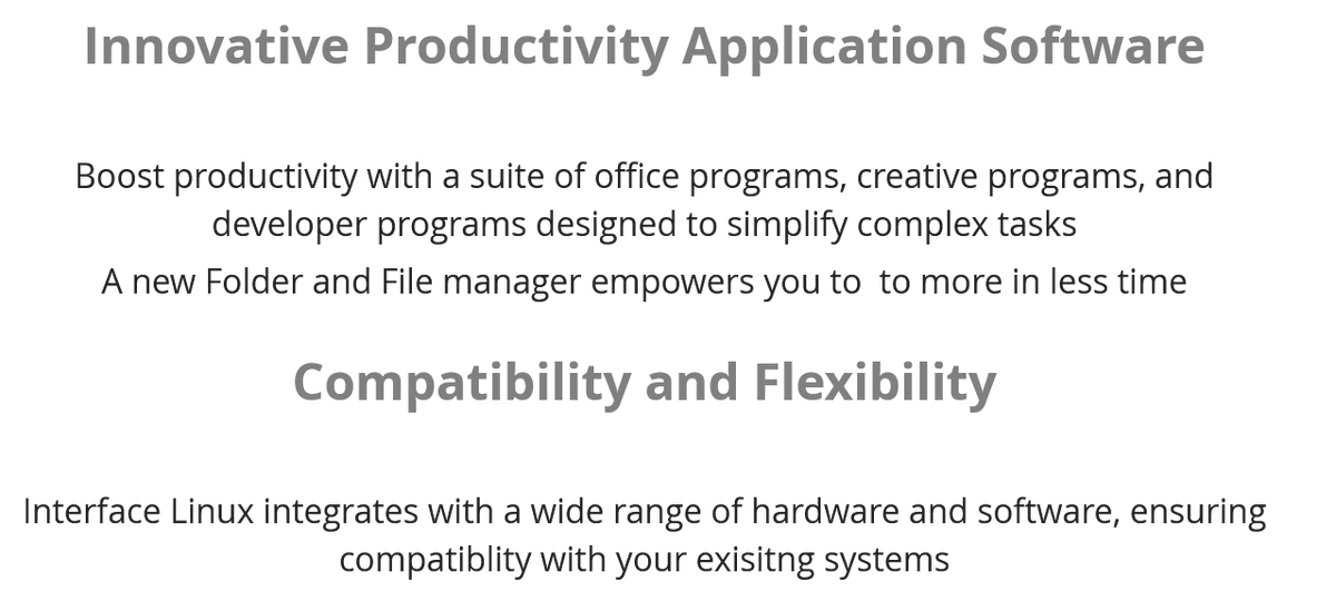 nzlemming's tweet photo. @techday_nz Do your research, kids. This is not "better than Linux". It literally IS Linux, an extremely cut down version, by the look of it.
From their (hideous) webpage: https://t.co/MrGtE2jSlt